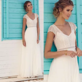 Illusion Lace A-Line Wedding Dress