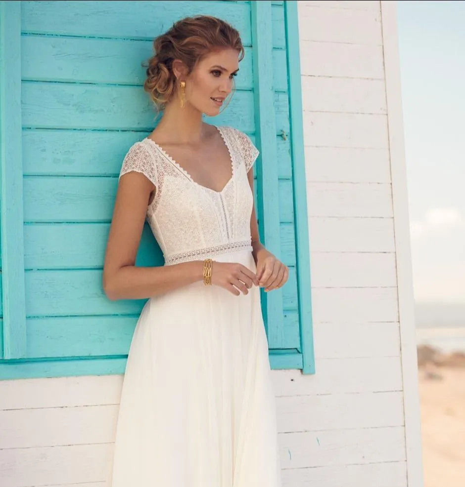 Illusion Lace A-Line Wedding Dress