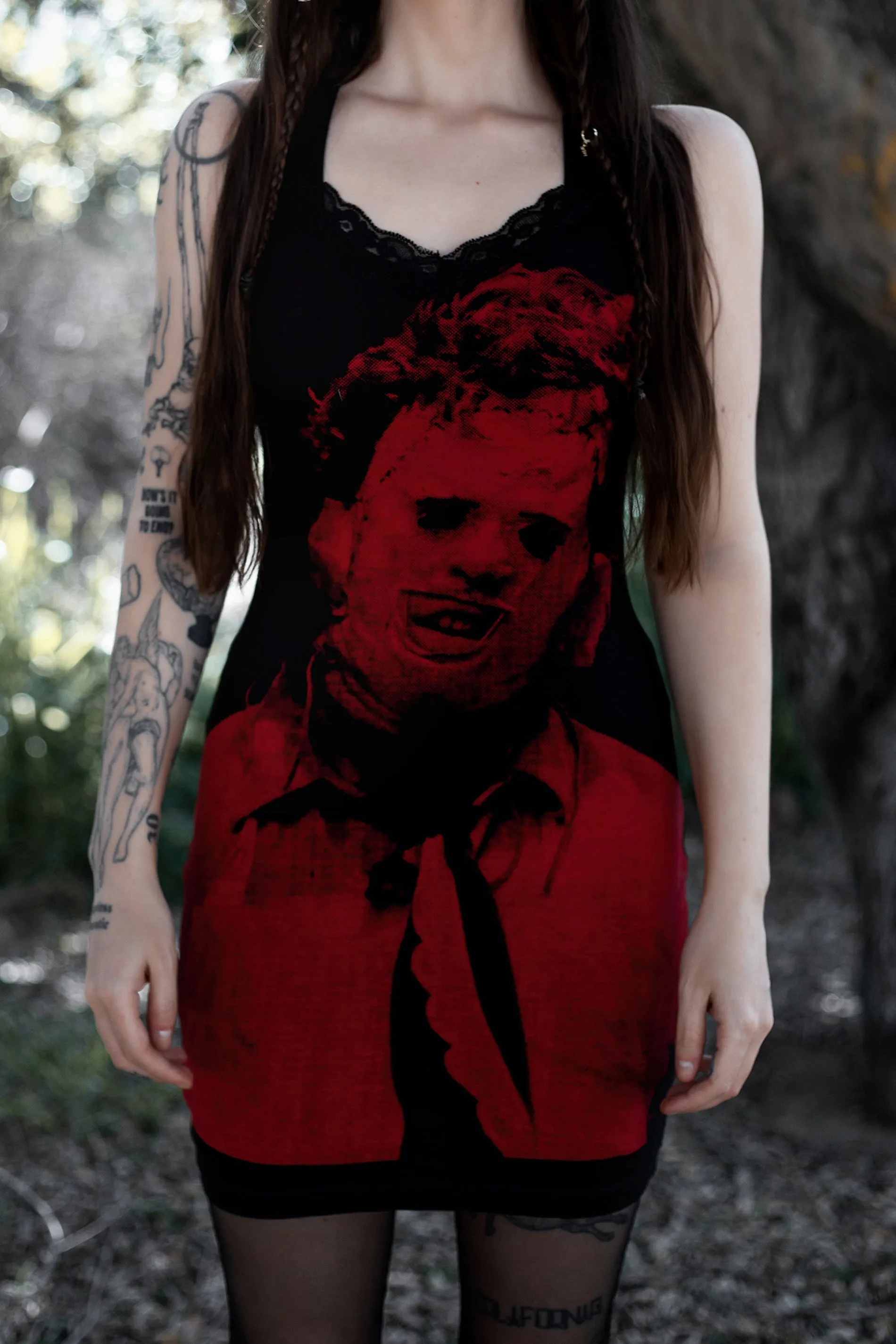 Leatherface Texas Chainsaw Massacre Lace Strap Dress