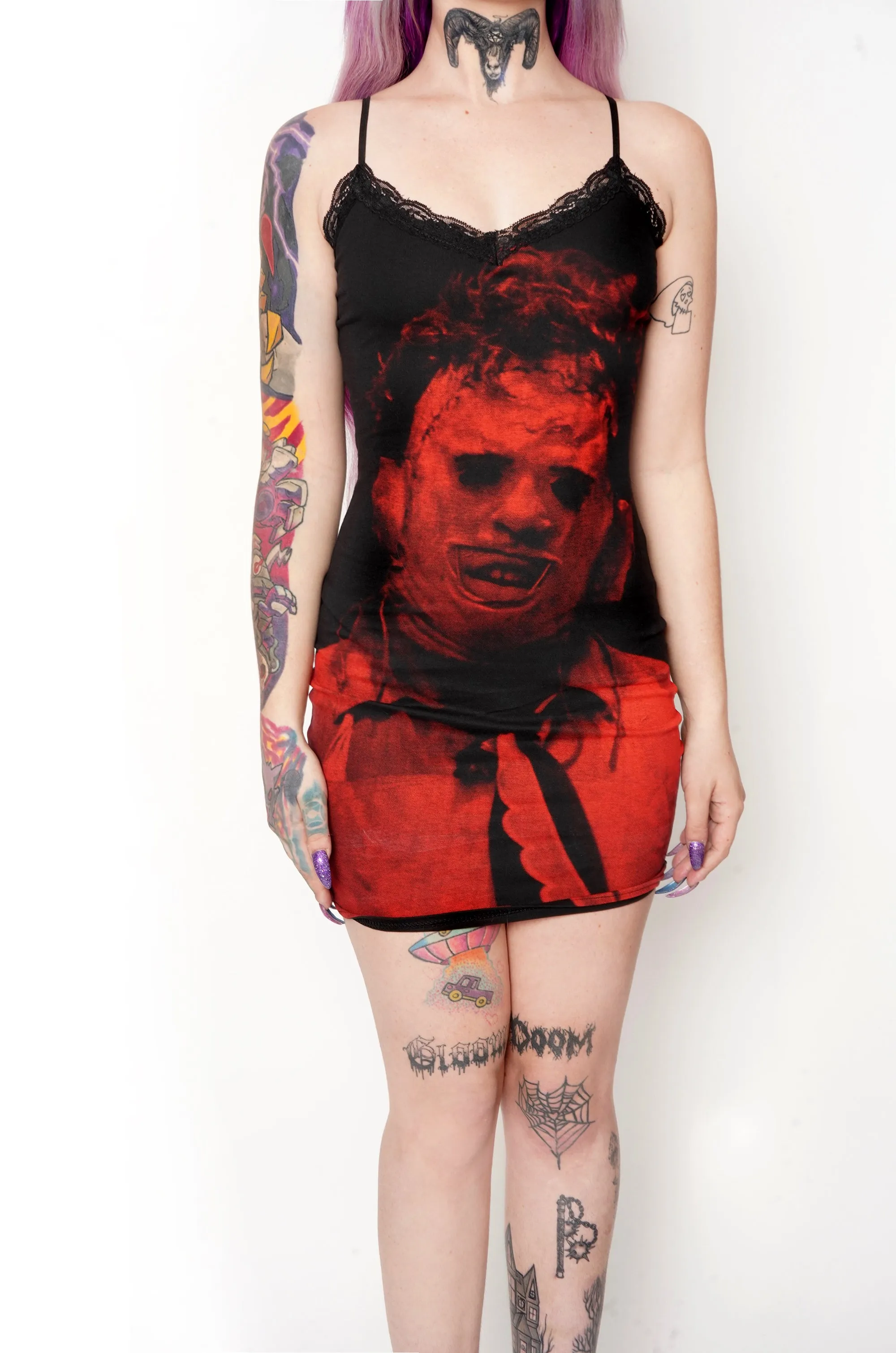 Leatherface Texas Chainsaw Massacre Lace Strap Dress