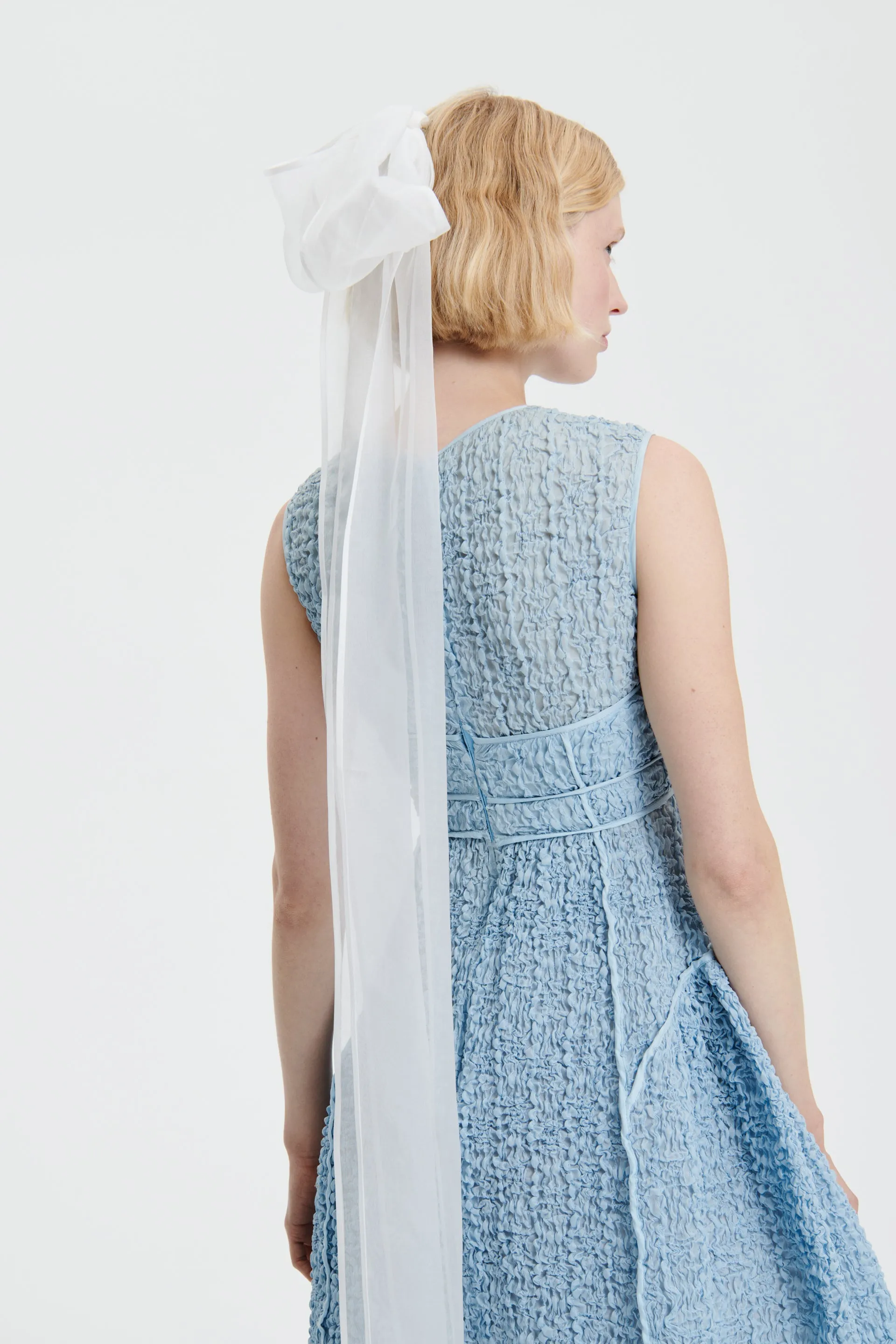 LIA | GOWN SMOCK ORGANDIE MISTY BLUE BRIDAL