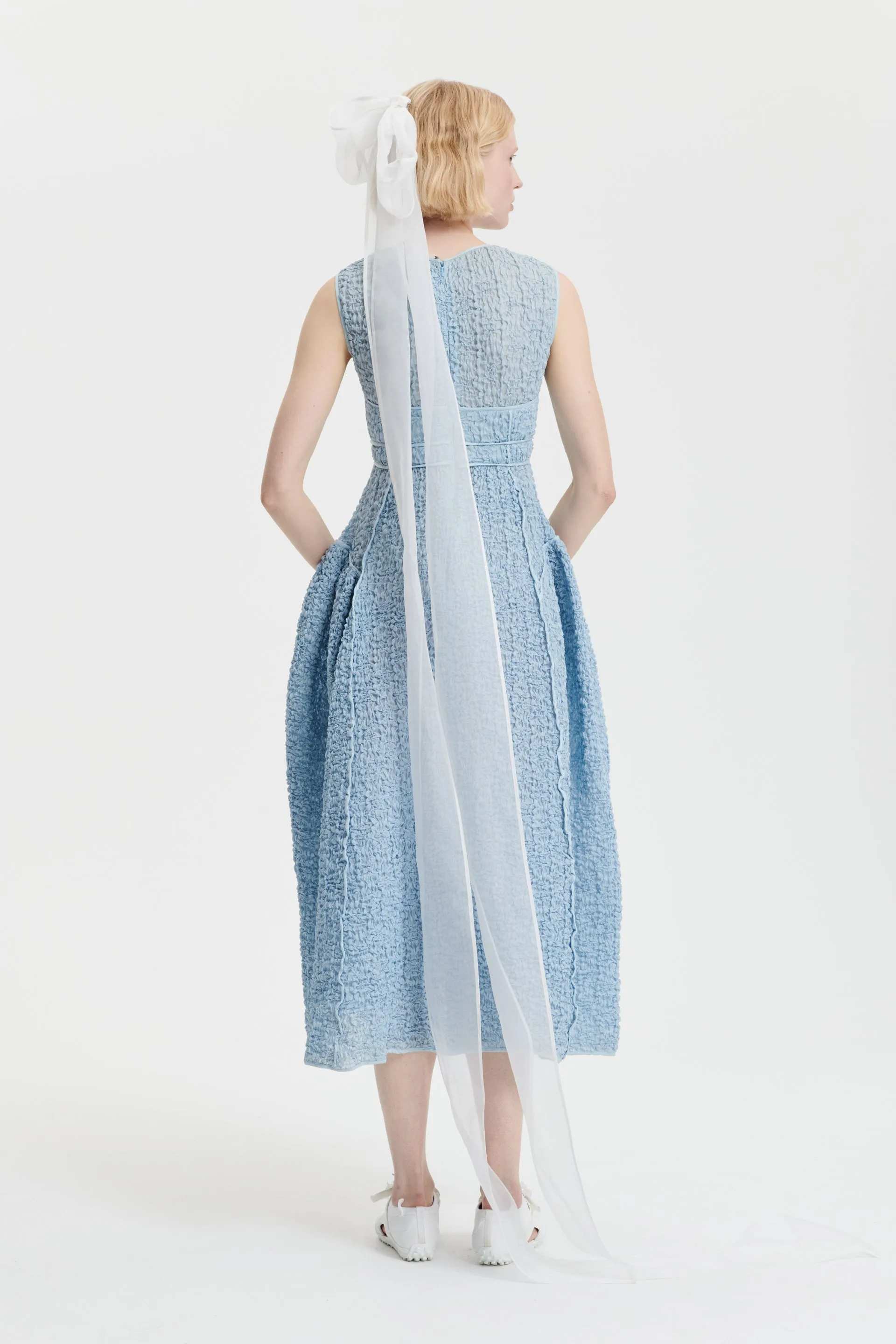 LIA | GOWN SMOCK ORGANDIE MISTY BLUE BRIDAL