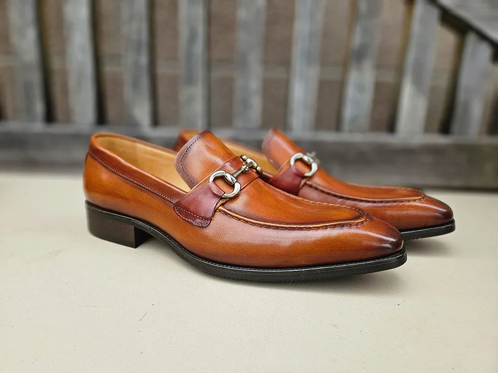 Men's Burnished Signature Buckle Loafer