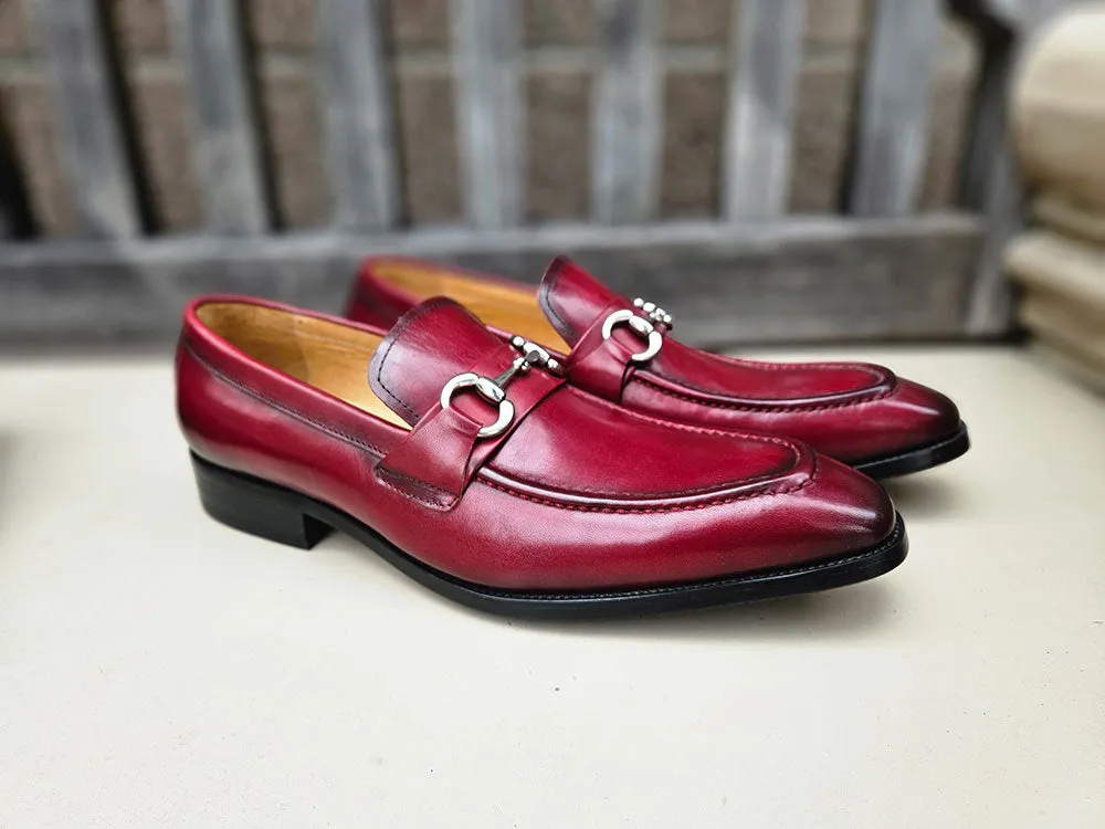 Men's Burnished Signature Buckle Loafer