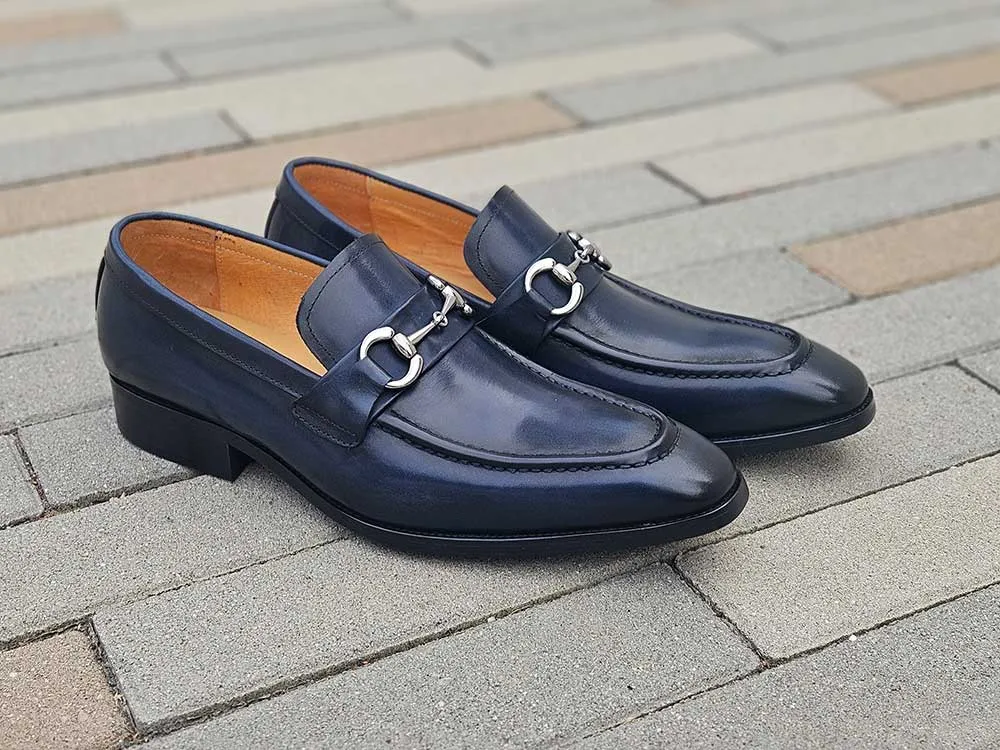 Men's Burnished Signature Buckle Loafer