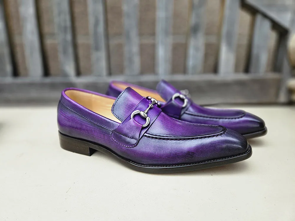 Men's Burnished Signature Buckle Loafer