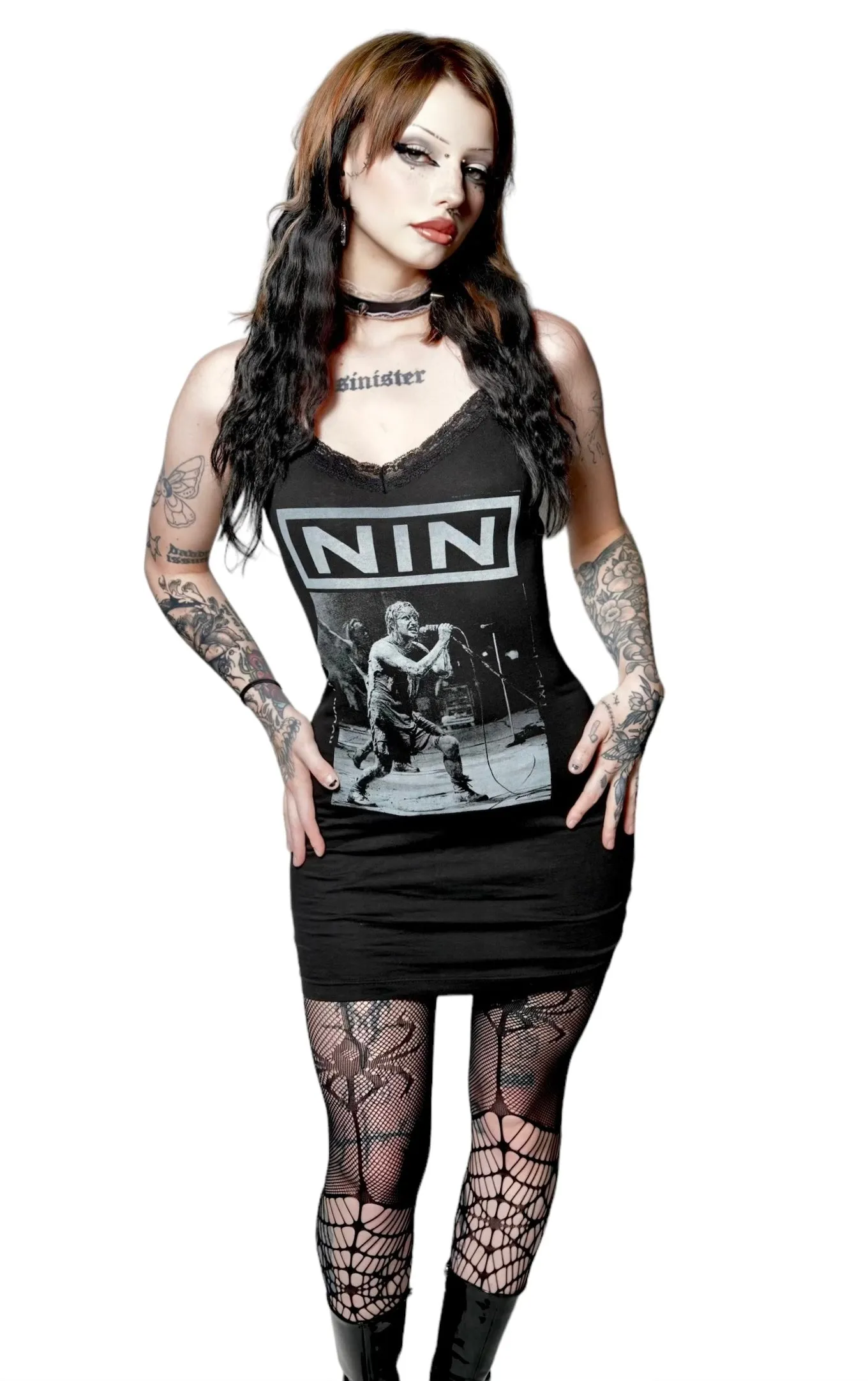 NIN Lace Strap Dress