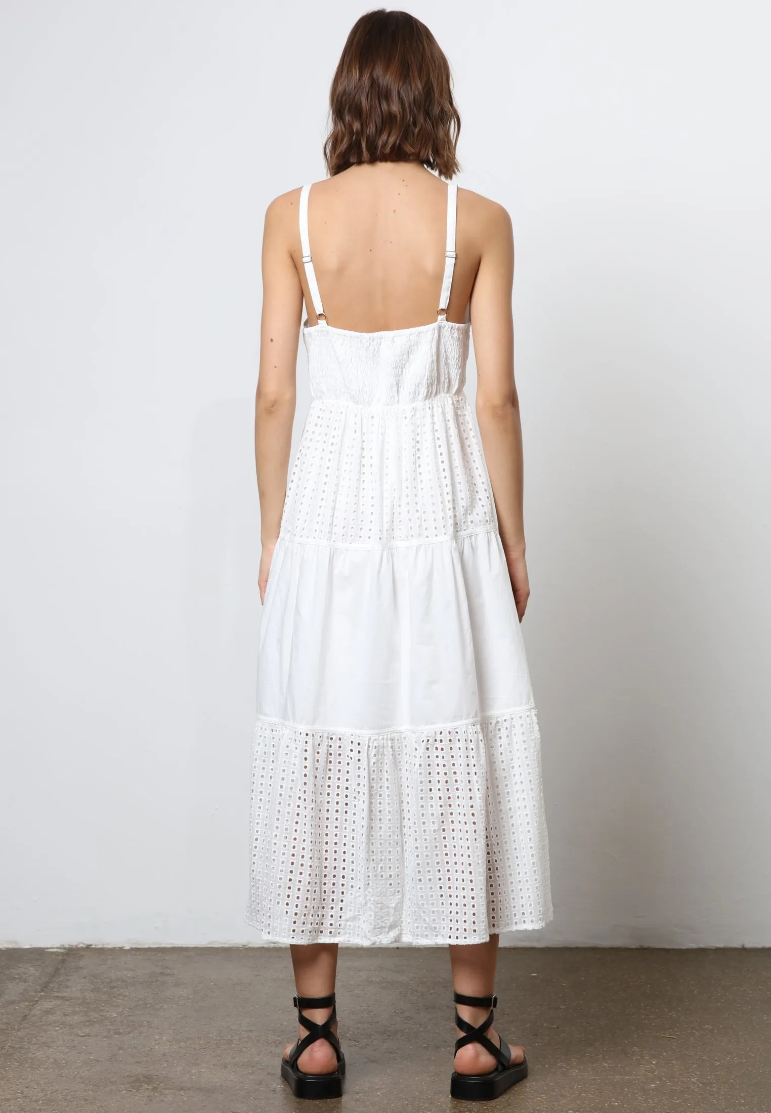 ONYX DRESS WHITE BRODERIE