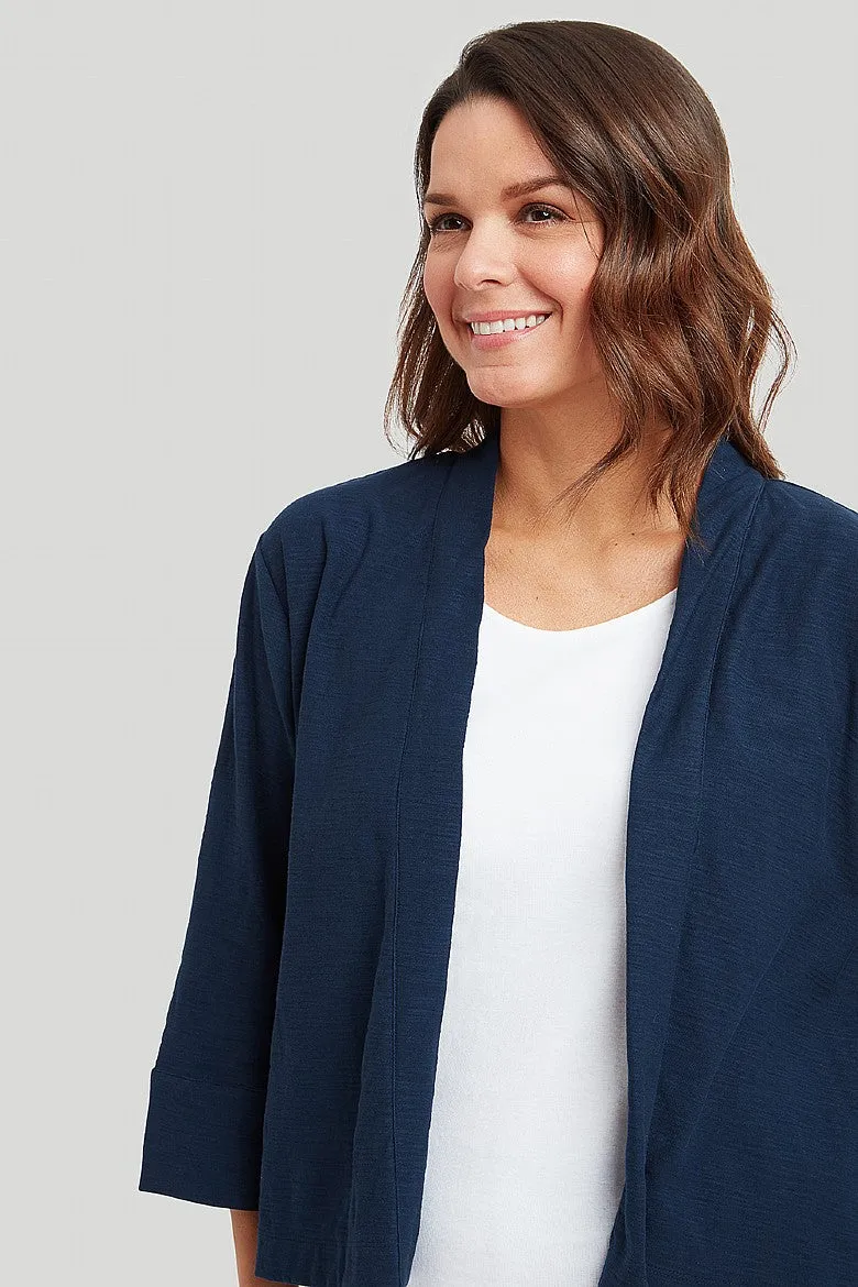 Organic Cotton Slub Sula Jacket -  Soft Navy