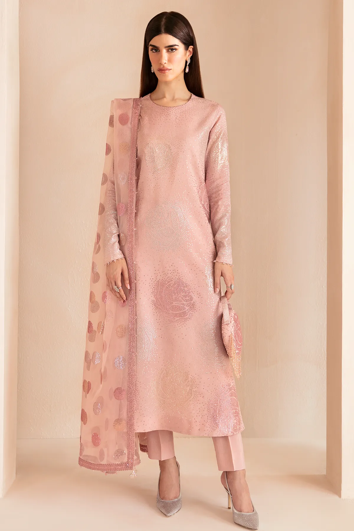 Premium Embroidered Raw Silk UR-7032