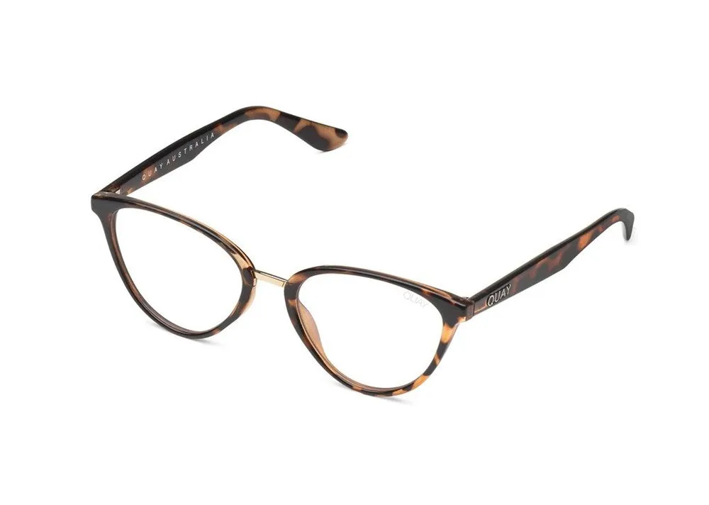 Quay Rumours Glasses Tort/Clear Blue Light