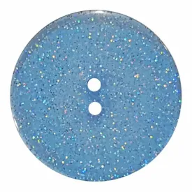 Round Polyester Button with Glitter and 2 holes - Size: 23mm