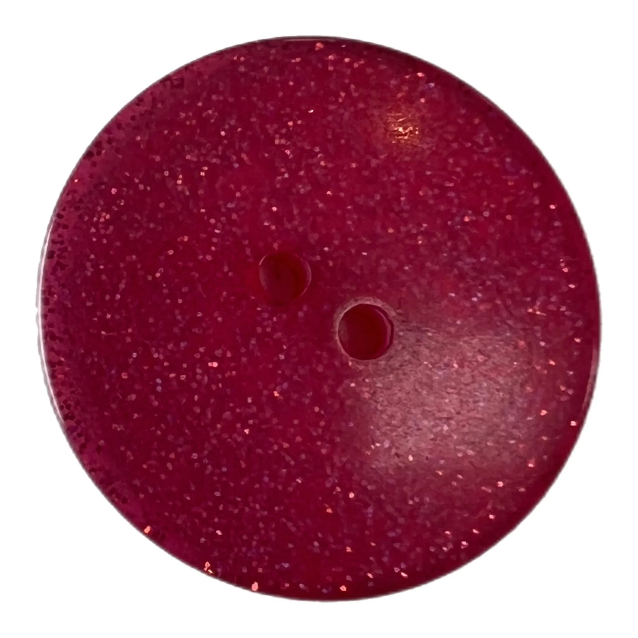 Round Polyester Button with Glitter and 2 holes - Size: 23mm