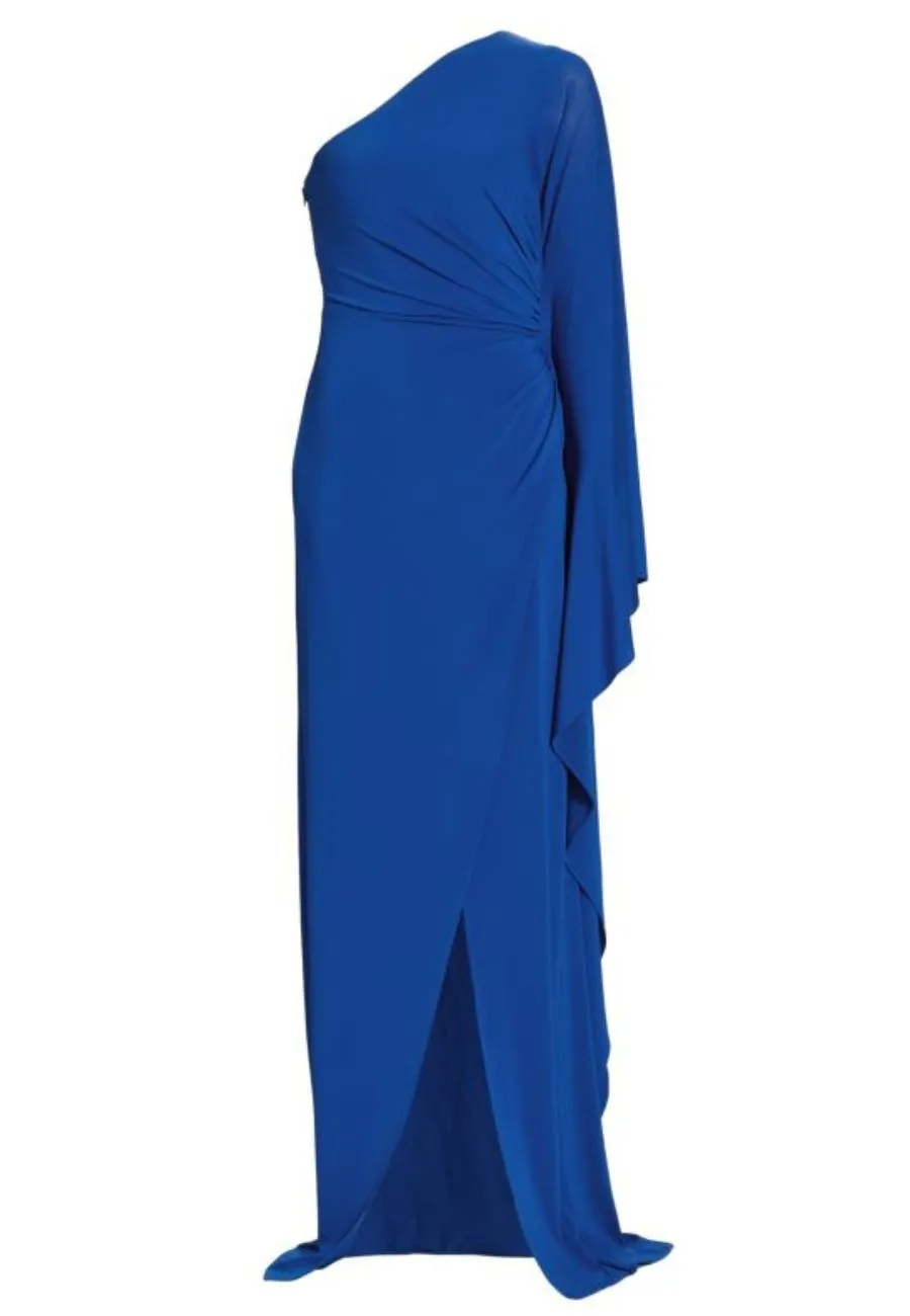 Royal Blue Ellen Jersey One Shoulder Gown