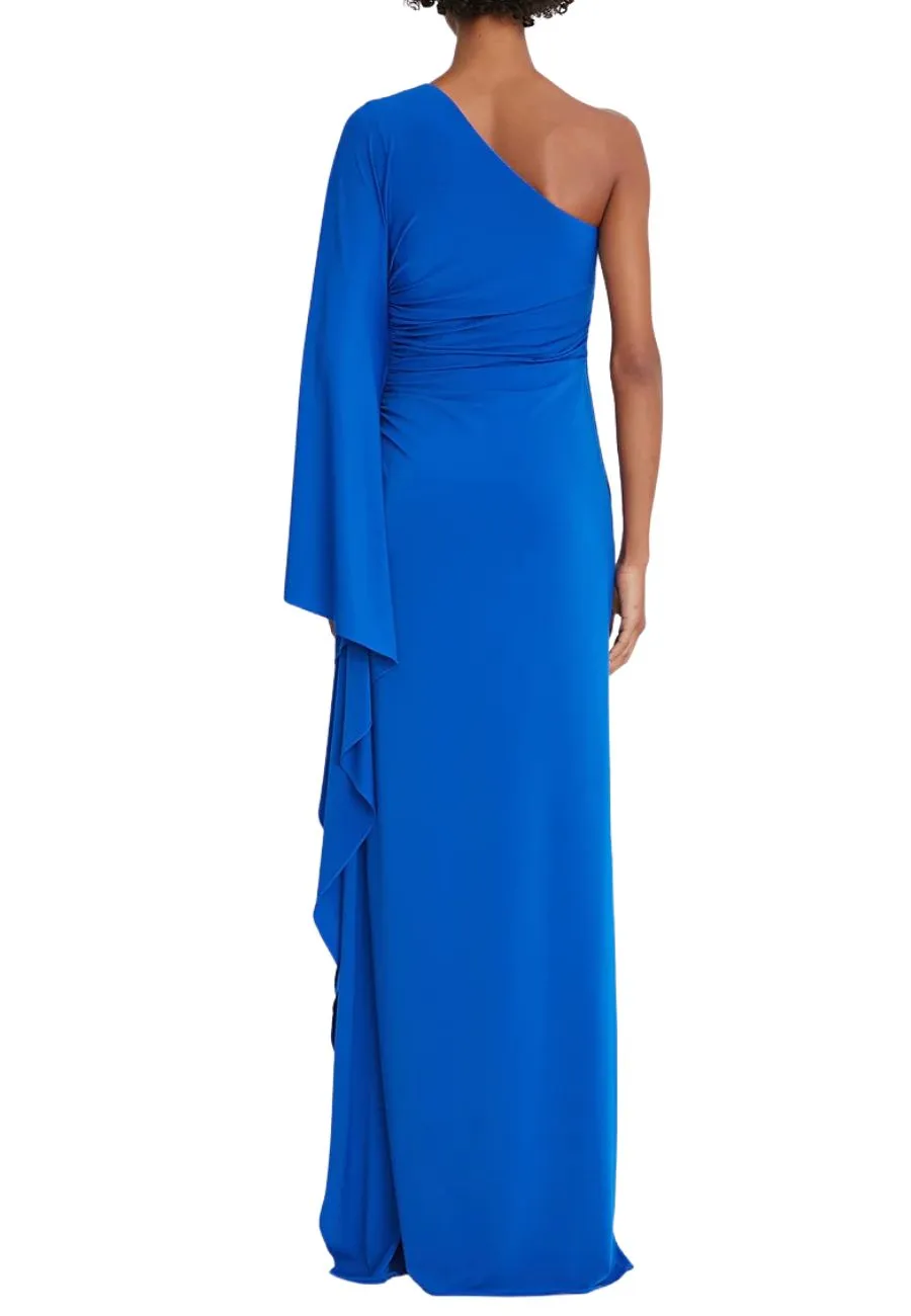 Royal Blue Ellen Jersey One Shoulder Gown