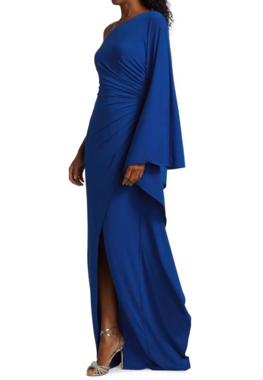 Royal Blue Ellen Jersey One Shoulder Gown