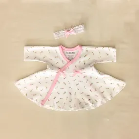 Ruffled NICU Dress & Headband Classic Rosebud