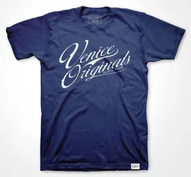 Script Logo Men's Navy T-Shirt