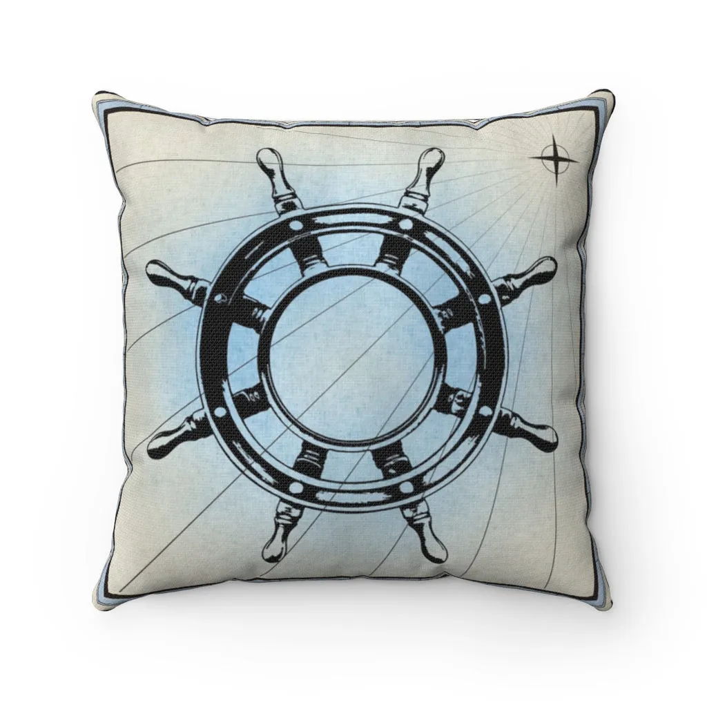 Ship's Wheel, Spun Polyester Square Pillow