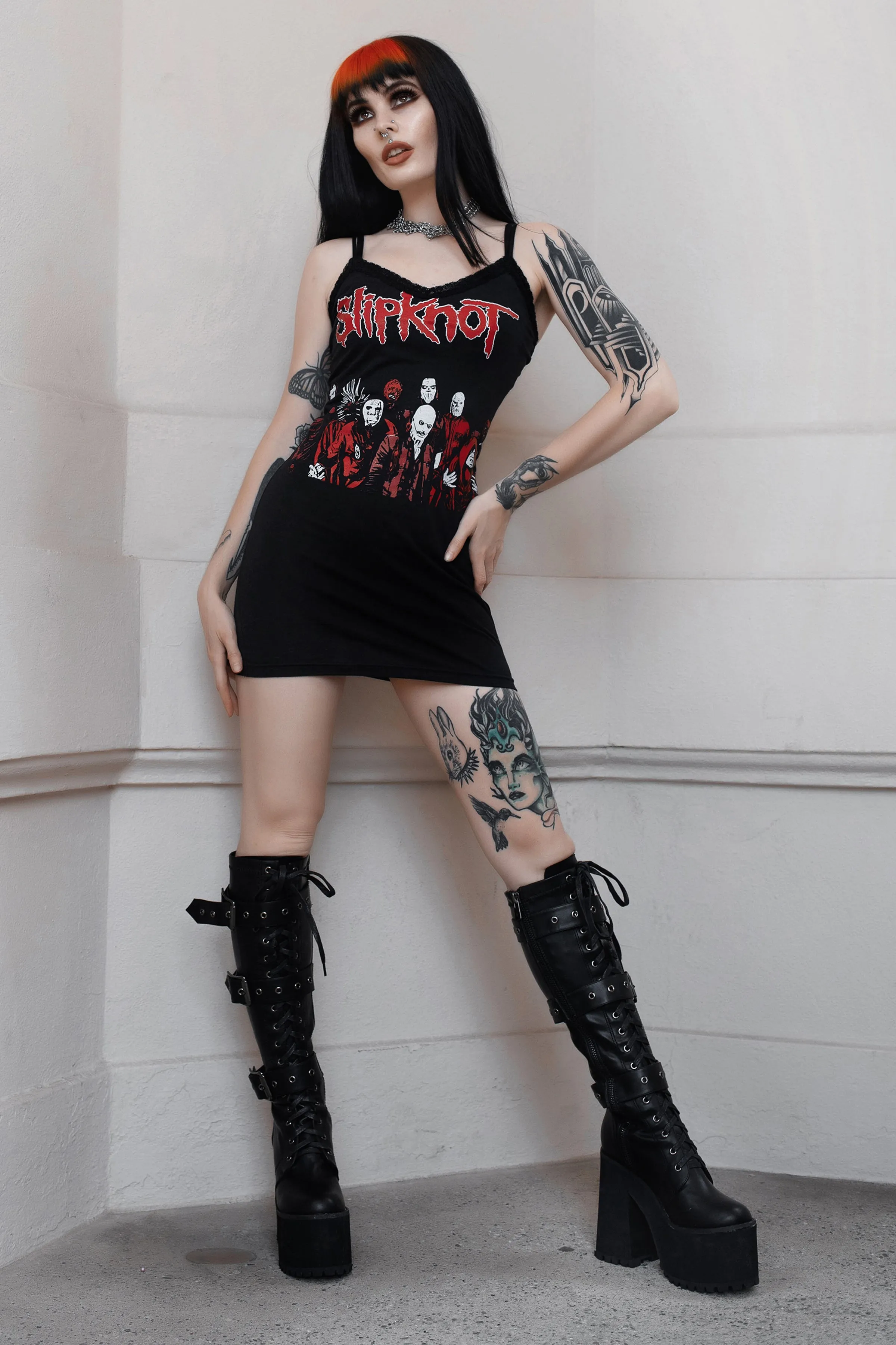 Slipknot Lace Strap Dress