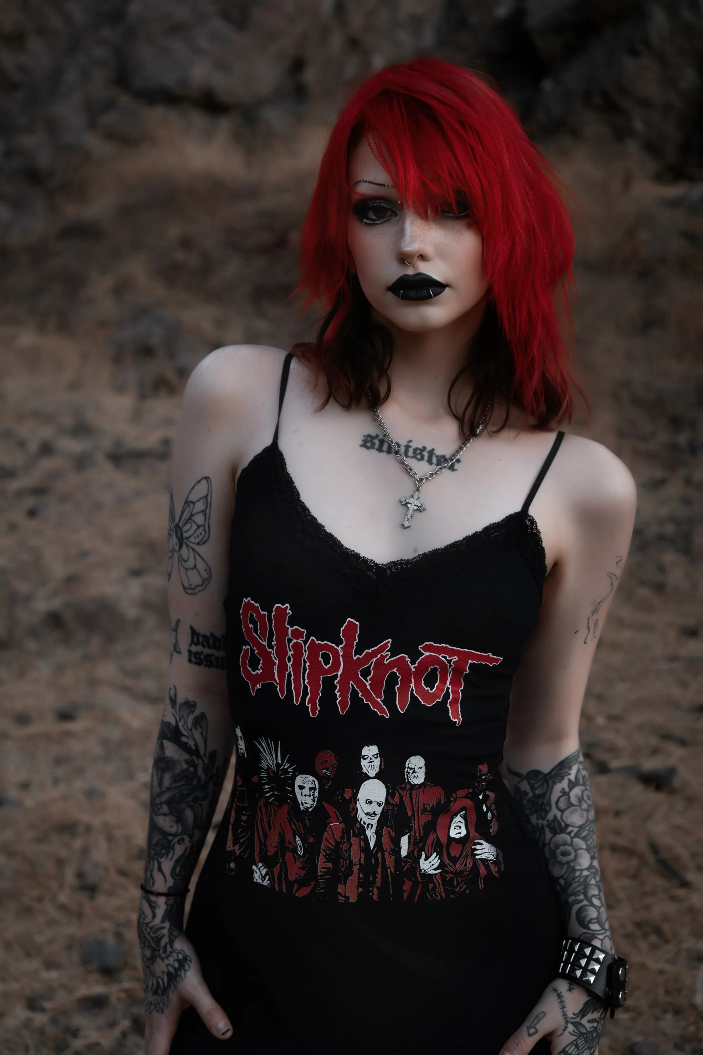 Slipknot Lace Strap Dress