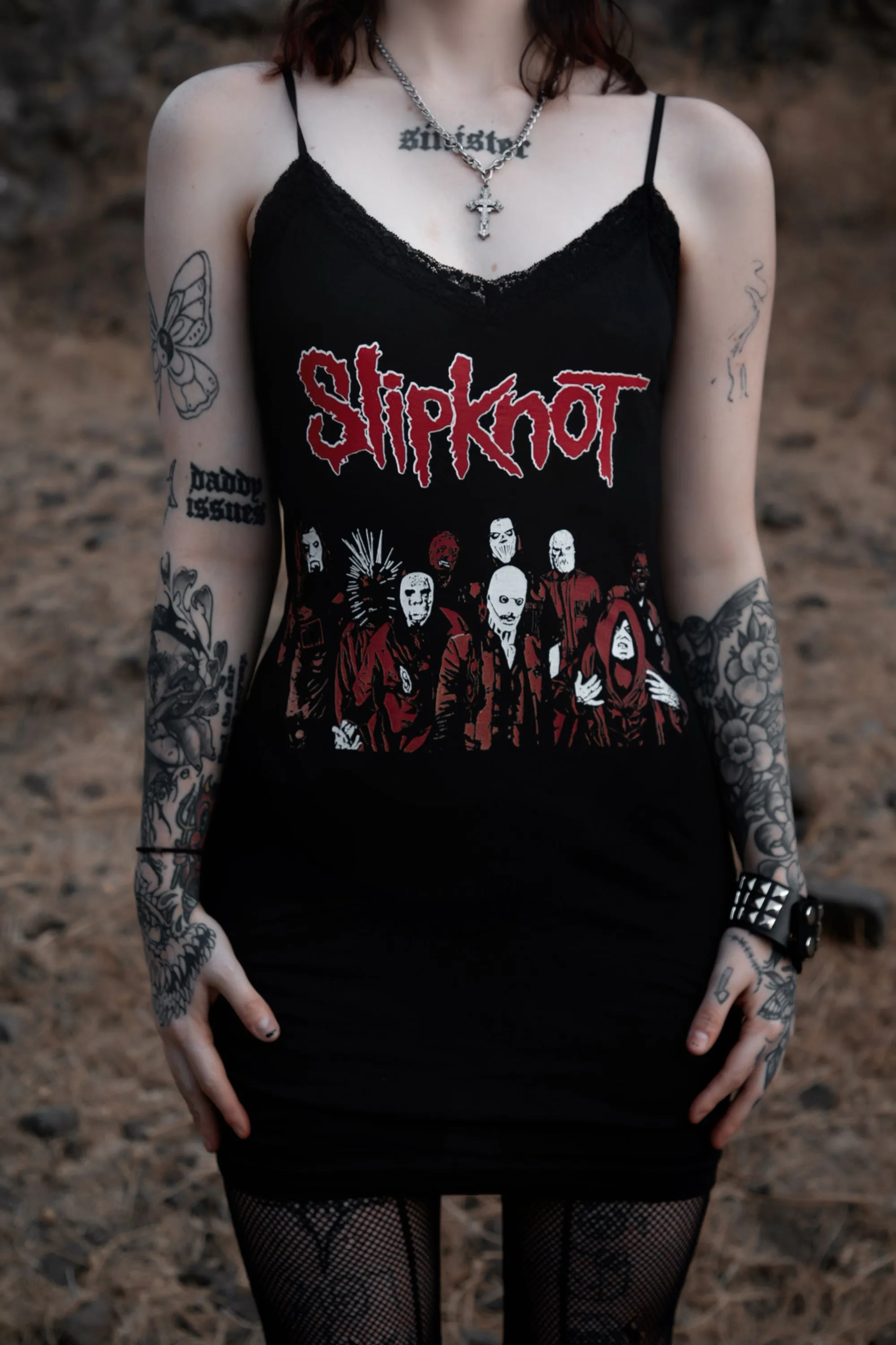 Slipknot Lace Strap Dress