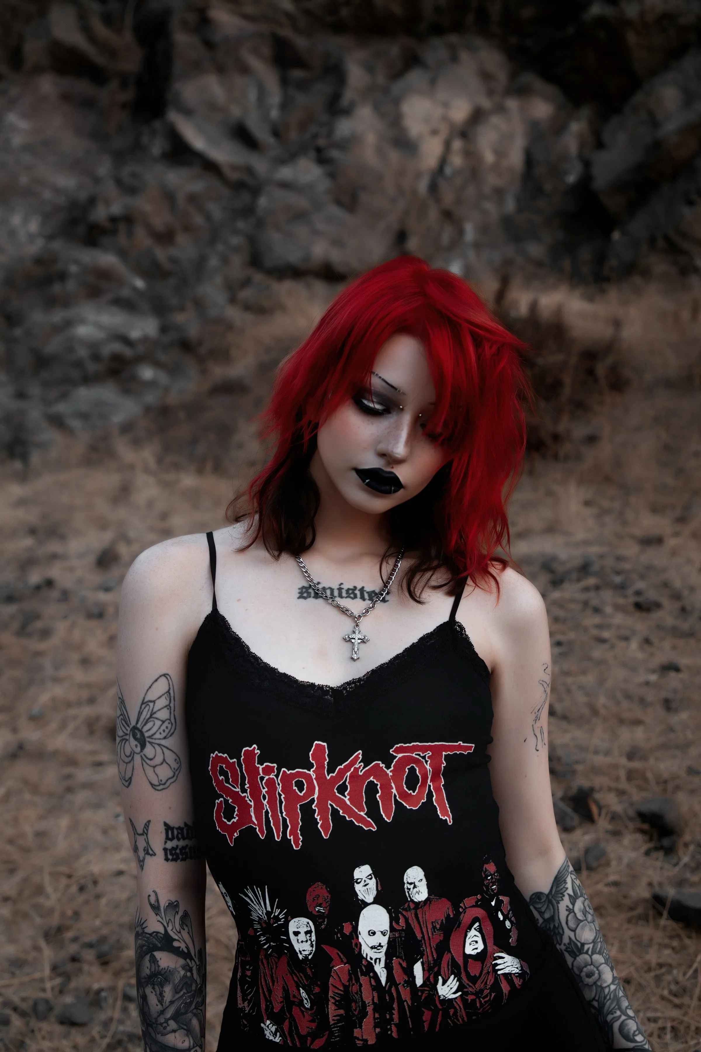 Slipknot Lace Strap Dress