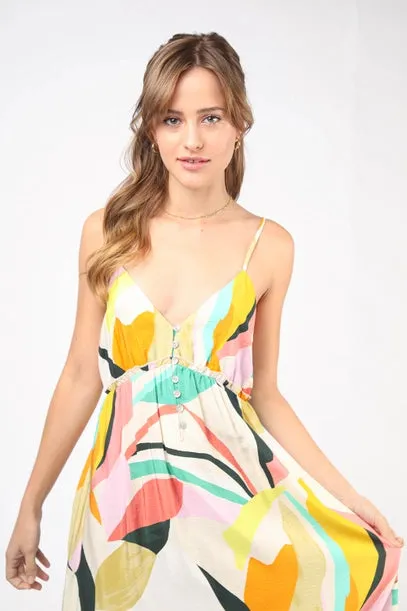 Splash Pad Printed Midi Dress