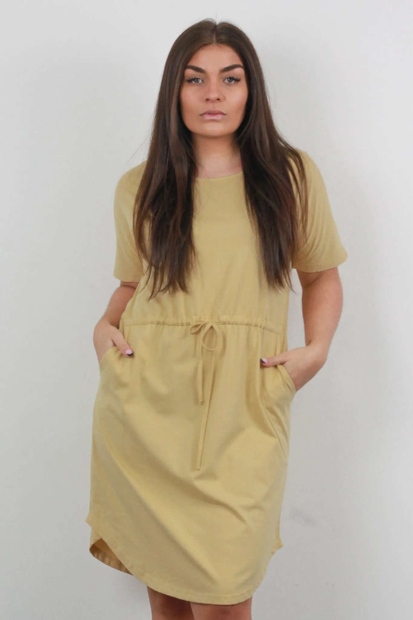 *TIE WAIST DRESS SAND