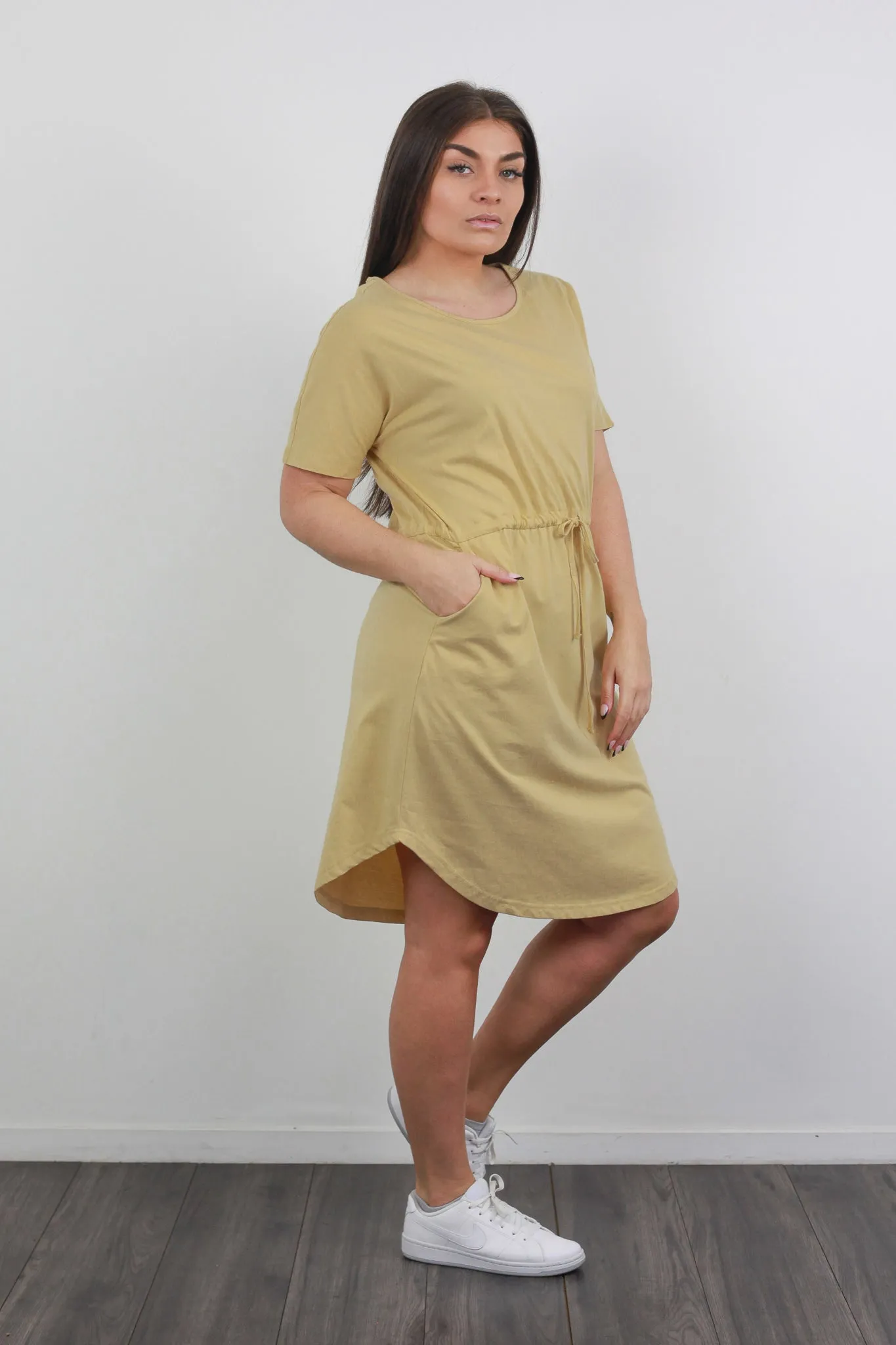 *TIE WAIST DRESS SAND