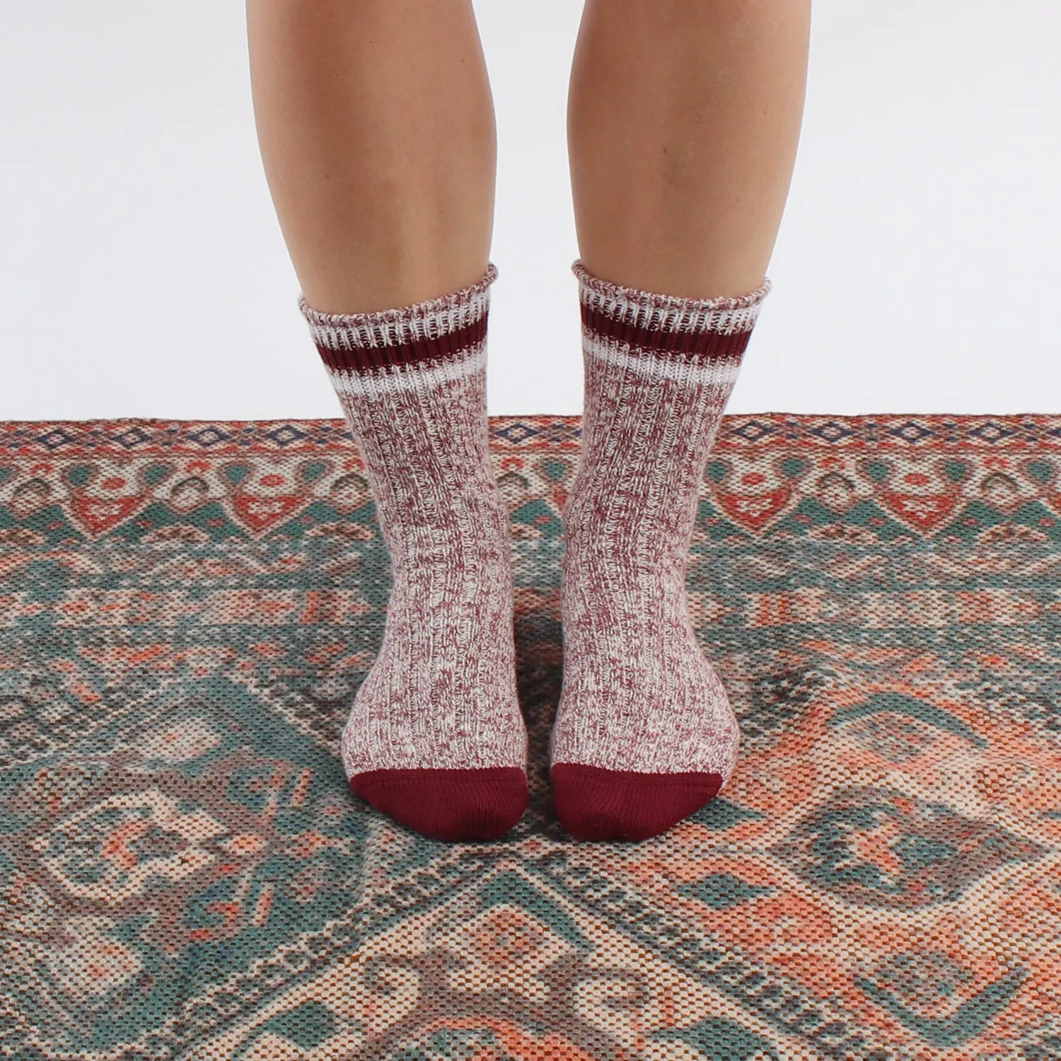 Women's Marl Stripe Pure Cotton Socks